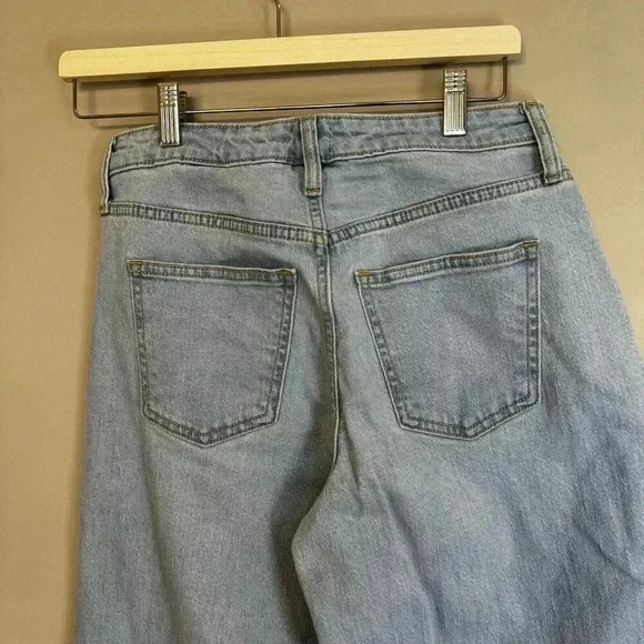 A New Day Jeans Women's 2/26 Wide Leg Baggy Light Wash Stretch Denim - Picture 4 of 10